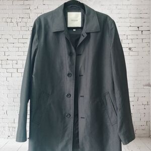 Jack and Jones Charcoal Single-Breasted Trench Coat